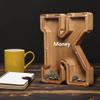 AORCMITN Large Wooden Letter Coin Personalized Piggy Bank for Boys Girls Kids Toddler Adults Money Bank Best Gift for Friends (9.2 Inch-X) view 4