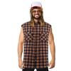 Haysandy Blonde Mullet Wig for Men 70S 80S Rock Disco Star Costume Sleeveless Plaid Shirt Metal Frame Blonde Sunglasses Vintage Hat (XX-Large) view 2