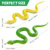 Flormoon Realistic Fake Snake Toy - Rubber Elastic Lifelike Snake Animal Figures - Halloween Prank Props Stress Relif Toys Educational Toys Birthday Party Gift for Kids (Green) view 2