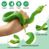 Flormoon Realistic Fake Snake Toy - Rubber Elastic Lifelike Snake Animal Figures - Halloween Prank Props Stress Relif Toys Educational Toys Birthday Party Gift for Kids (Green) view 3
