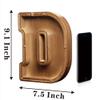 AORCMITN Large Wooden Letter Coin Personalized Piggy Bank for Boys Girls Kids Toddler Adults Money Bank Best Gift for Friends (9.2 Inch-D) view 2