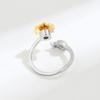 Sunflower Ladybug Fidget Anxiety Ring for Women You Are My Sunshine Silver Plated Spinning Spinner Stress Relief Open Adjustable Stacking Band Daisy Cubic Zirconia Jewelry Gift Birthday Daughter view 3