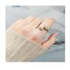 Sunflower Ladybug Fidget Anxiety Ring for Women You Are My Sunshine Silver Plated Spinning Spinner Stress Relief Open Adjustable Stacking Band Daisy Cubic Zirconia Jewelry Gift Birthday Daughter view 4