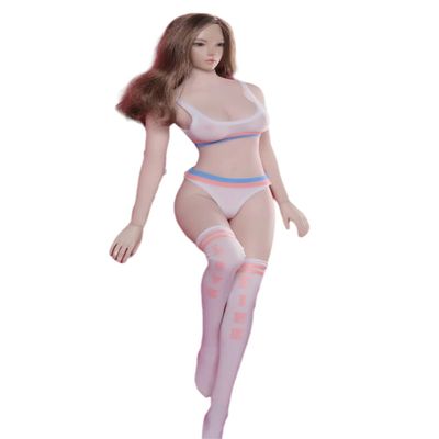 1/6 Scale Female Clothes, Female Sports Underwear Clothes Set for 12inches Seamless Action Figure Body Doll (White)