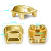 Brass Diff Cover 2Pcs Front Rear Axle Housing Cover for 1/6 RC Crawler Car Axial SCX6 AXI05000 Upgrade Parts view 2
