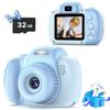 Goopow Mini Kids Camera Toys for 3 4 5 6 7 8 Year Old Girls Boys, Toddler Children Digital Video Camcorder Camera, Best Chritmas Birthday Festival Gift for Kids - 32G SD Card Included NK-Lightblue view 1