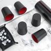 Party Games Leather Dice Cup Set, 5 Dice Cups+25 Dice+1 Folding Tray Exclusive Storage and Transport Case Made of Faux view 4