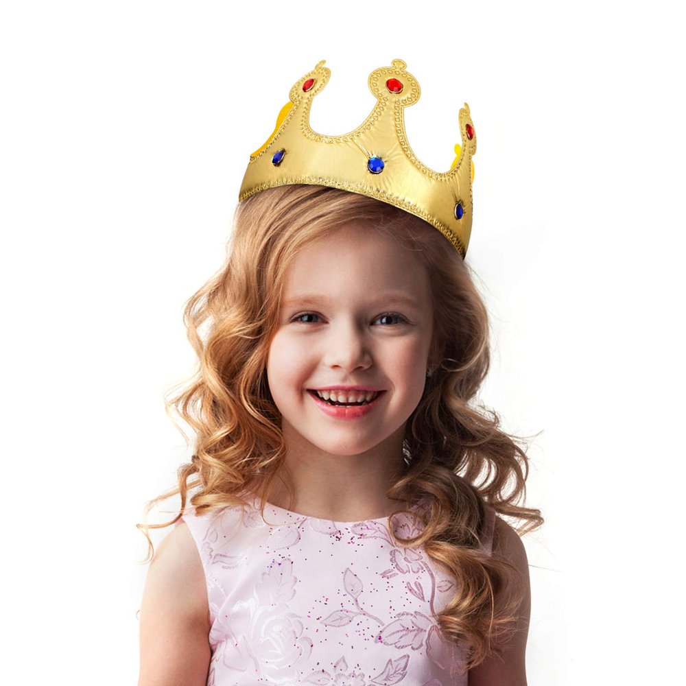 Ipetboom Birthday King Crown Hat - 1pc Golden Birthday King Felt Gold Hats Boy Girl Crowns for Kids Party Favors Cosplay and Celebrations