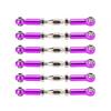 6Pcs Aluminum Alloy Adjust Push RodsTurnbuckle Rod Linkage Accessories with 1/10 RC Truggy Karts for RC Car for Models (Purper), RC Car Push Rod, RC Car Push Rod, 6Pcs Aluminum Alloy Adjust P view 1