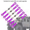 6Pcs Aluminum Alloy Adjust Push RodsTurnbuckle Rod Linkage Accessories with 1/10 RC Truggy Karts for RC Car for Models (Purper), RC Car Push Rod, RC Car Push Rod, 6Pcs Aluminum Alloy Adjust P view 4