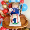 1 Pack Baseball One Cake Topper Glitter Sport Theme First Birthday Cake Decoration for Baseball Theme Kids 1st Birthday Party Cake Decorations Supplies view 4