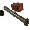 Sailor Nautical Brass Antique Binnacle Compass & Dollond London Telescope in Leather Case view 2