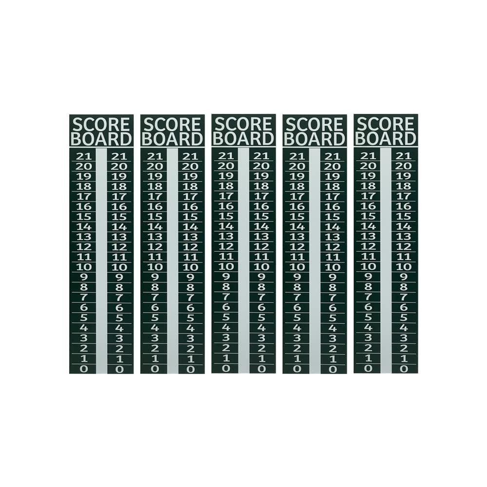 5 pack - Cornhole Scoreboard/Score Keeper Sign/Horseshoe Score/Score/Bean Bag Toss (Green)