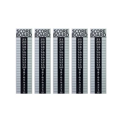 5 pack - Cornhole Scoreboard/Score Keeper Sign/Horseshoe Score/Score/Bean Bag Toss (White)