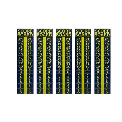 5 pack - Cornhole Scoreboard/Score Keeper Sign/Horseshoe Score/Score/Bean Bag Toss (Blue)