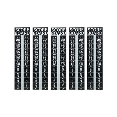 5 pack - Cornhole Scoreboard/Score Keeper Sign/Horseshoe Score/Score/Bean Bag Toss (Black)