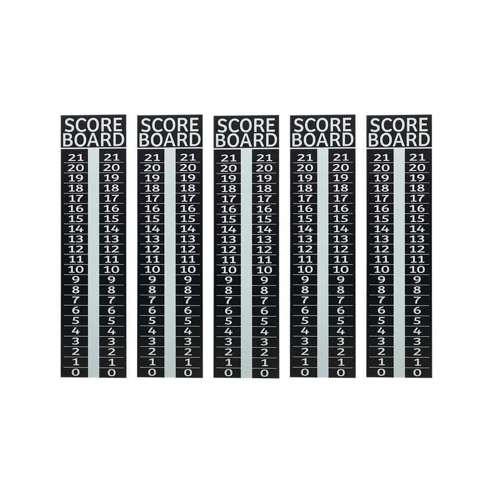 5 pack - Cornhole Scoreboard/Score Keeper Sign/Horseshoe Score/Score/Bean Bag Toss (Black)