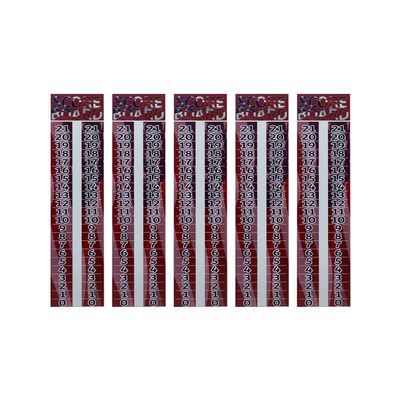 5 pack - Cornhole Scoreboard/Score Keeper Sign/Horseshoe Score/Score/Bean Bag Toss (Flag)