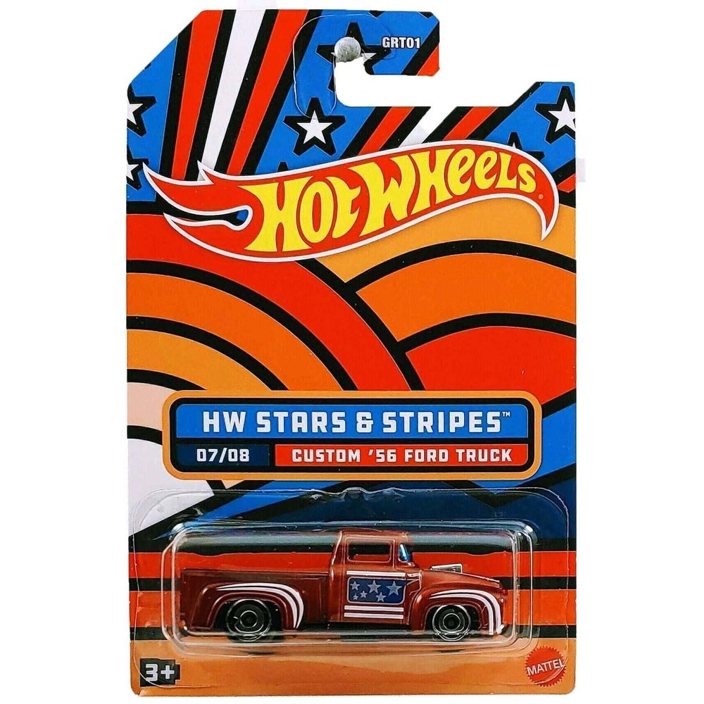 Hot Wheels 2022 - Custom '56 Ford Truck - Stars & Stripes 7/8 - Red