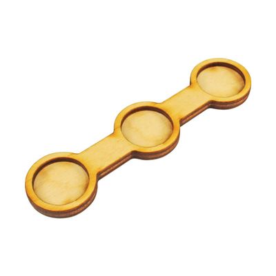 LITKO One Inch Coherency Tray, 3-Figure Line Formation, 25mm Circle Bases Compatible with Warhammer