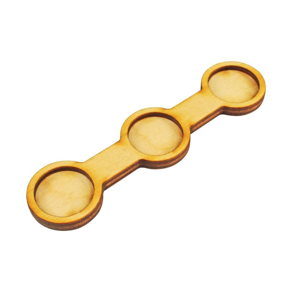 LITKO One Inch Coherency Tray, 3-Figure Line Formation, 25mm Circle Bases Compatible with Warhammer