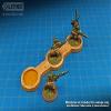 LITKO One Inch Coherency Tray, 3-Figure Line Formation, 25mm Circle Bases Compatible with Warhammer view 3