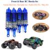 HTLNUZD Aluminum Front Rear Big Bore Shocks Absorber 4 Pcs Assembled Full Metal, for RC 1/10 Traxxas Slash 4x4 4WD Rustler Stampede Replacement of Parts 5862 view 4