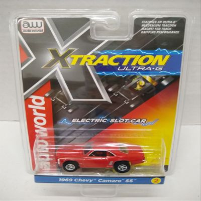 Auto World SC373-2 1969 Camaro SS HO Scale Electric Slot Car - Red