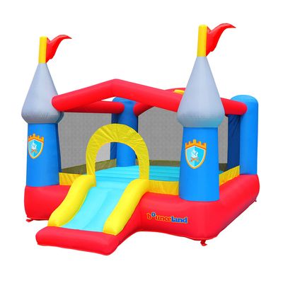 Bounceland Bounce House Castle with Basketball Hoop Inflatable Bouncer [Blower NOT Included], Fun Slide, Safe Entrance Opening, 12 ft x 9 ft x 7 ft H, Kid Castle Party Theme Bounce House