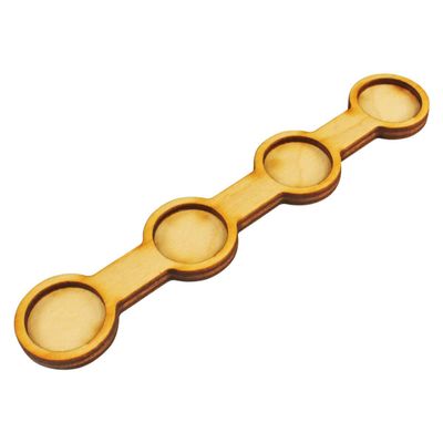 LITKO One Inch Coherency Tray, 4-Figure Line Formation, 25mm Circle Bases Compatible with Warhammer