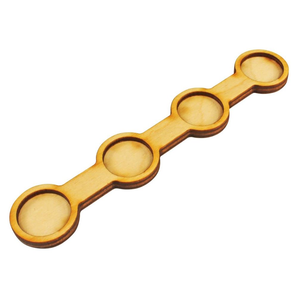 LITKO One Inch Coherency Tray, 4-Figure Line Formation, 25mm Circle Bases Compatible with Warhammer
