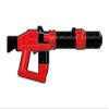 BrickArms Trooper Gear Blaster Reloaded Weapon Gun for Minifigures Star Galactic Wars (Red Dark Blaster Heavy) view 2