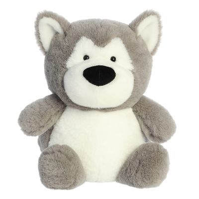 Aurora Adorable Stubez Hero Husky Stuffed Animal - Cuteness Overload - Endless Fun - Gray 8.5 Inches