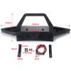 RCLIONS Aluminum Metal Front Bumper with LED Lights for Axial SCX6 AXI05000 Upgrades 1/6th RC Crawler Car view 2