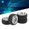 VBESTLIFE RC Tire Set, 4Pcs 2.6inch Rubber RC Car Tires with Plastic Rims Fits for Most 1:10 Scale Flat Sports Car(B Tire) view 2