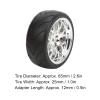 VBESTLIFE RC Tire Set, 4Pcs 2.6inch Rubber RC Car Tires with Plastic Rims Fits for Most 1:10 Scale Flat Sports Car(B Tire) view 4