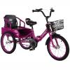 16 Inch Children Folding Tricycle, Cruise 3 Wheel Bicycle, Children 3 Wheel Bike with Child Seat for Comfortable, Safe and Stable Riding(Purple) view 1