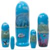 Golden Cockerel Kenai Fjords Alaska Nesting Doll 6"/5pc National Park Matryoshka Wooden Babushka view 4
