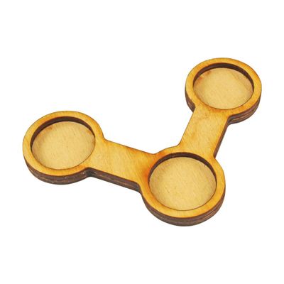 LITKO One Inch Coherency Tray, 3-Figure Wedge Formation, 25mm Circle Bases Compatible with Warhammer