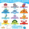 24 Pcs Under the Sea Party Hats - Ocean Theme Headbands for Girls and Kids, Sea Animals Paper Crowns for Birthday Decoration view 2