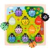 Wooden Counting Ladybugs Montessori Counting Toys for Toddlers Learning Education Toy Ladybugs Puzzle Numbers Matching Preschool Math Board Games Develop Fine Motor Skills for 3 4 5 Year Old Kids view 1