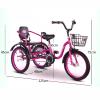 16 Inch Children Folding Tricycle, Cruise 3 Wheel Bicycle, Children 3 Wheel Bike with Child Seat for Comfortable, Safe and Stable Riding(Blue) view 3