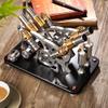 LeTkingok All-Metal Startable V4 Four-Cylinder Stirling Engine Model DIY High-end Generator Set with Stainless Steel Heating Tube M16-V4-D view 2