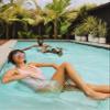 FUNBOY Giant Inflatable Clear Blue Mesh Chair Pool Float, Water Hammock, Pool Floats for Adults, Perfect for a Summer Pool Party view 2