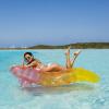 FUNBOY Giant Inflatable Luxury Clear Rainbow Chaise Lounger, Chair Pool Float, Transparent Tri-Color Material, Cool Adult Float, Perfect for a Summer Pool Party - Bundle Pack of 2 view 2