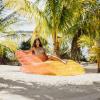FUNBOY Giant Inflatable Luxury Clear Rainbow Chaise Lounger, Chair Pool Float, Transparent Tri-Color Material, Cool Adult Float, Perfect for a Summer Pool Party - Bundle Pack of 2 view 3