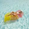 FUNBOY Giant Inflatable Luxury Clear Rainbow Chaise Lounger, Chair Pool Float, Transparent Tri-Color Material, Cool Adult Float, Perfect for a Summer Pool Party - Bundle Pack of 2 view 4