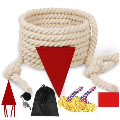 25FT Tug of War Rope for Kids & Adults - Field Day Family Reunion Games, Lawn Camping Picnic Activities, Backyard Carnival Fun for Team Building