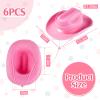 Hercicy 6 Pcs Pink Cowboy Hats Kids Toddler Cowgirl Hat for Boys Girls Child Baby Costume Accessories Western Birthday Party Supplies view 2