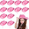 Hercicy 12 Pcs Pink Cowboy Hats Kids Toddler Cowgirl Hat for Boys Girls Child Baby Costume Accessories Western Birthday Party Supplies view 1
